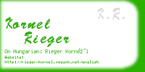 kornel rieger business card